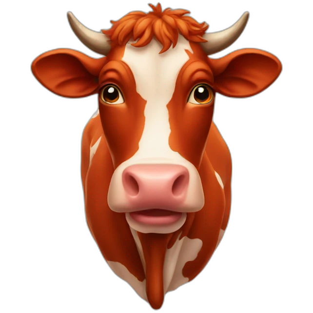 red cow emoji