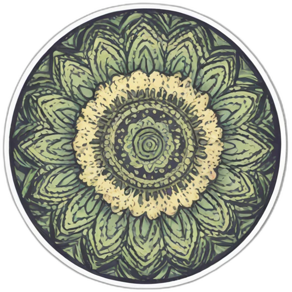 mandala pattern sticker emoji