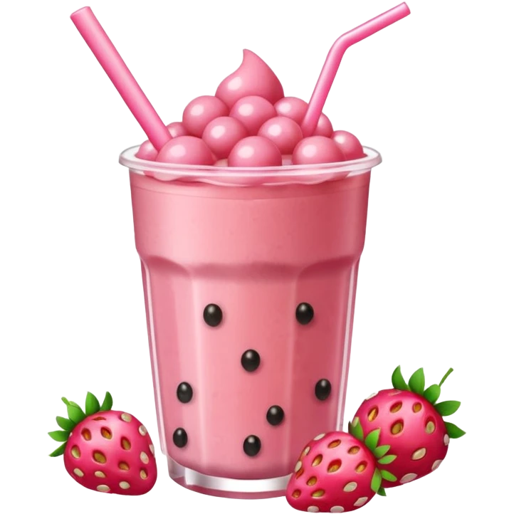 Strawberry Boba emoji