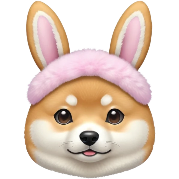 Shiba Inu looking like the Easter Bunny emoji