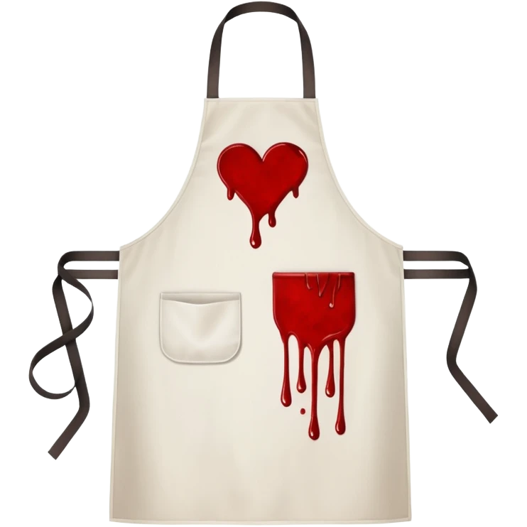 Apron with blood stains emoji