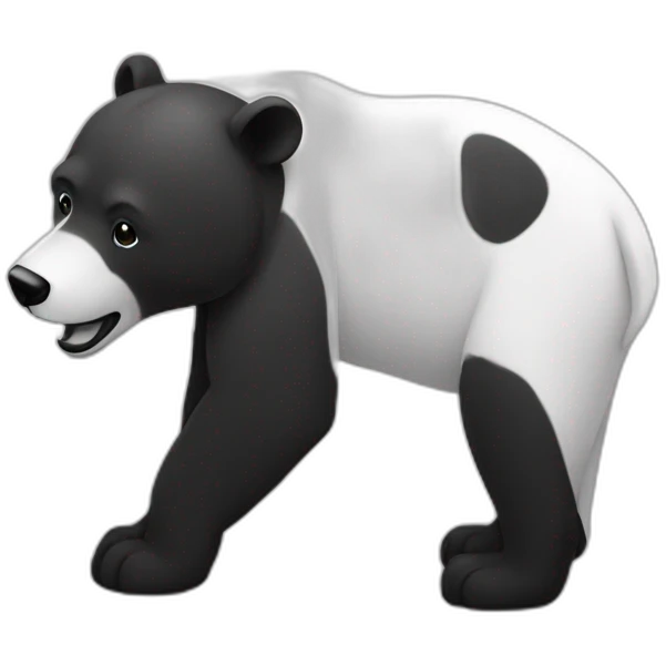 Oso perezoso colgando de una rama a blanco y negro emoji