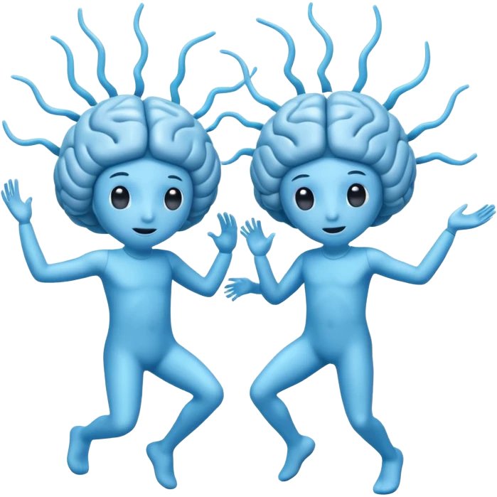 Last two brain cells dancing emoji