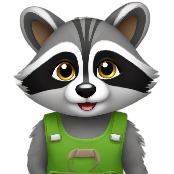 Raccoon at home emoji
