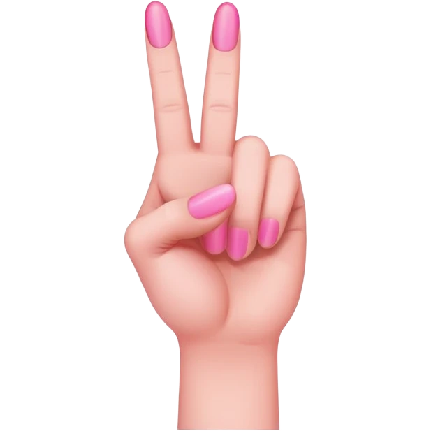 Pink middle finger emoji