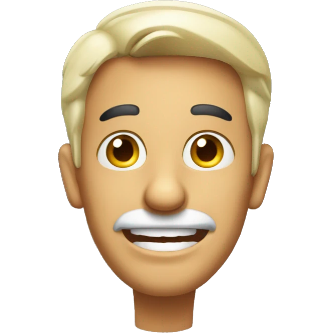 Smiling Italian man have a surprised emoji