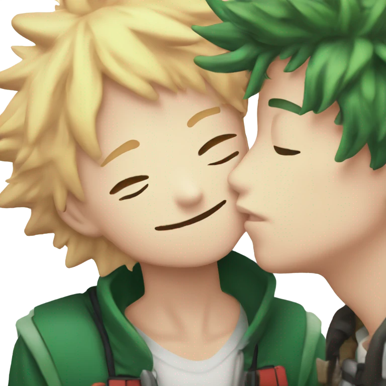 Bakugo kissing deku emoji