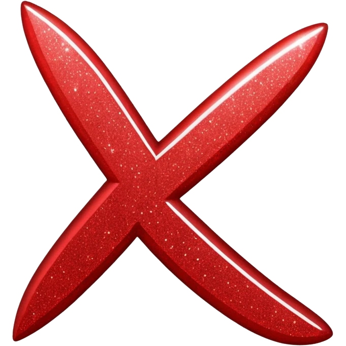 red glitter check mark emoji
