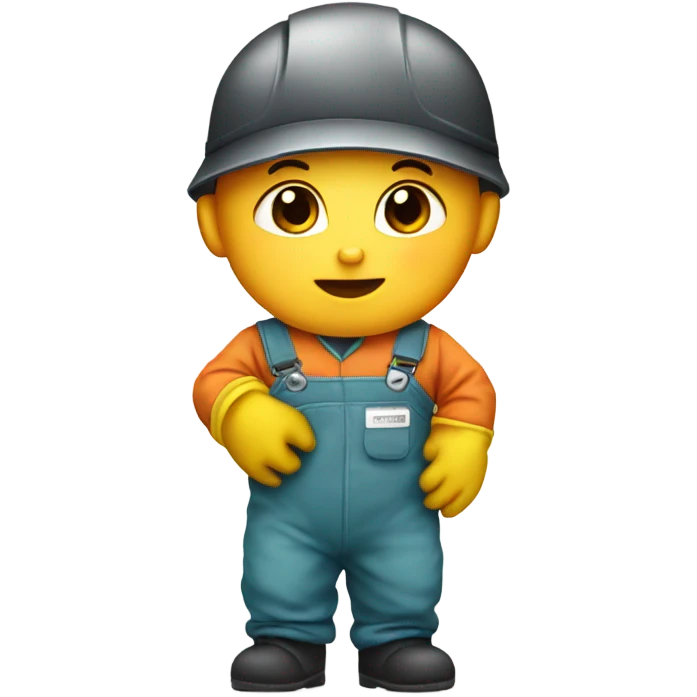 Baby wearing work gloves emoji