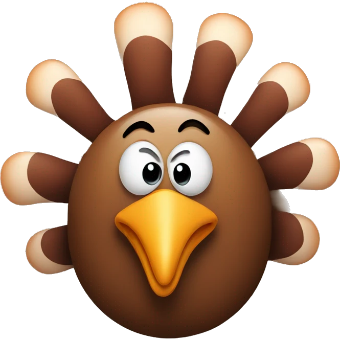 Smiling turkey emoji