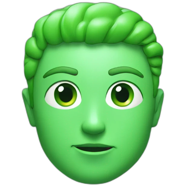 Artificial intelligence green emoji