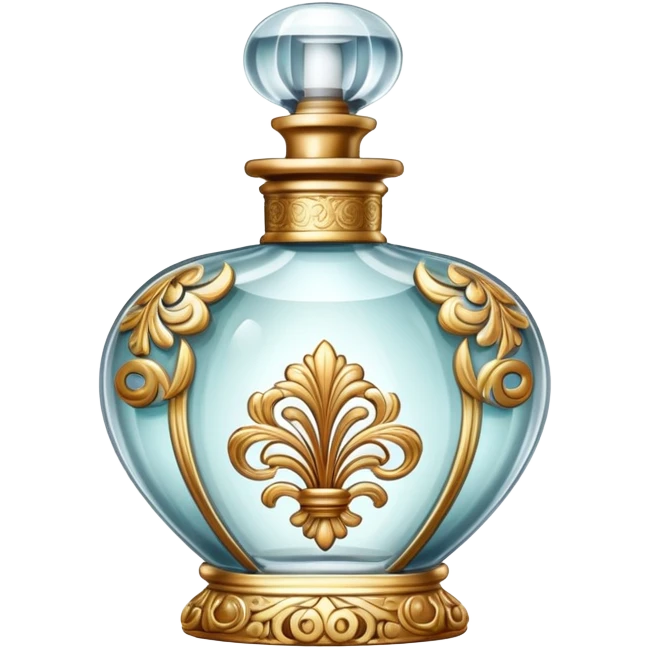 elegant perfume bottle with spray emoji