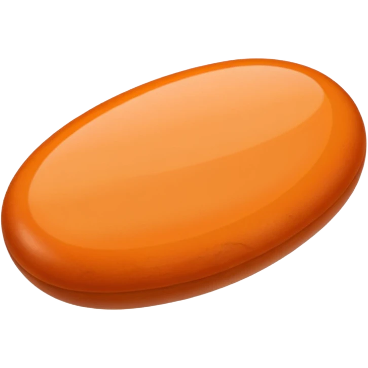 Smooth River Stone orange emoji