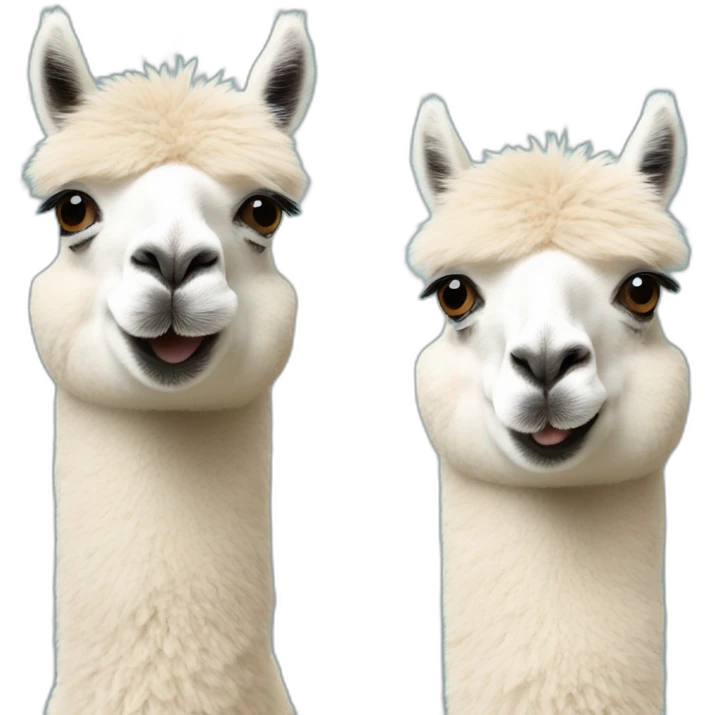 two alpacas emoji