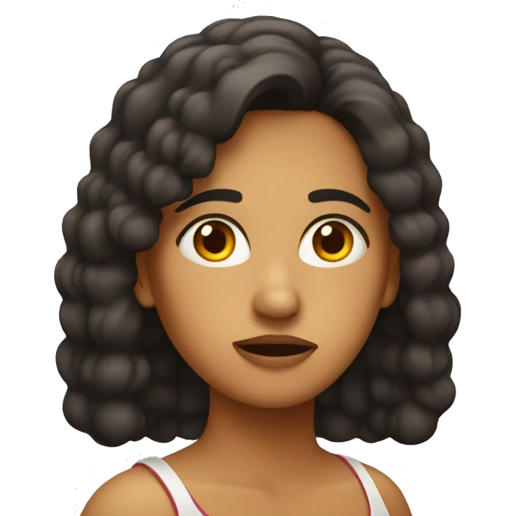 Latin Woman worried emoji