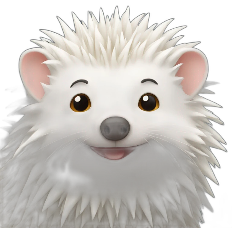 white hedgehog emoji