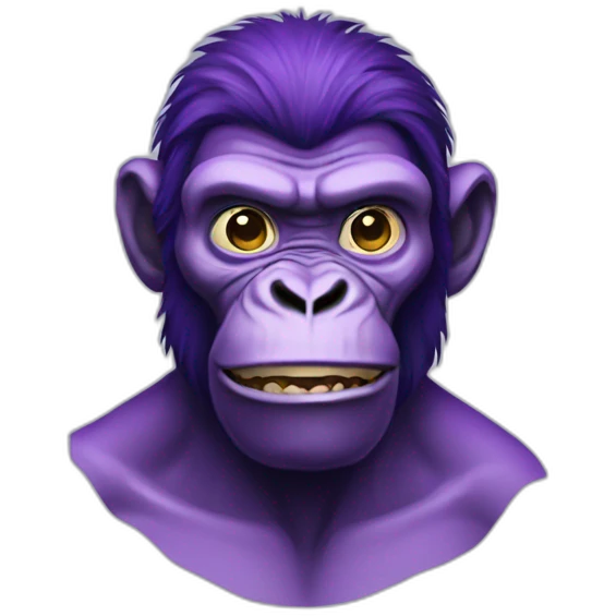 purple apes set icon emoji