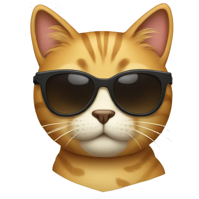 Cat with sunglasses emoji