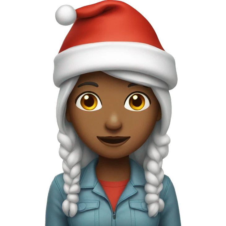 Girl with Santa hat emoji