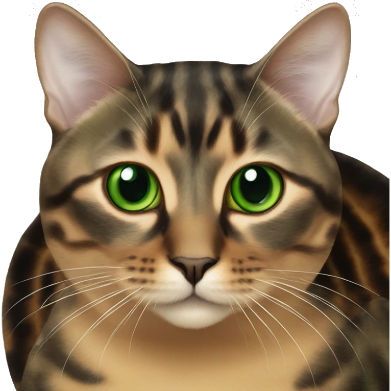 tortoise shell cat green eyes emoji