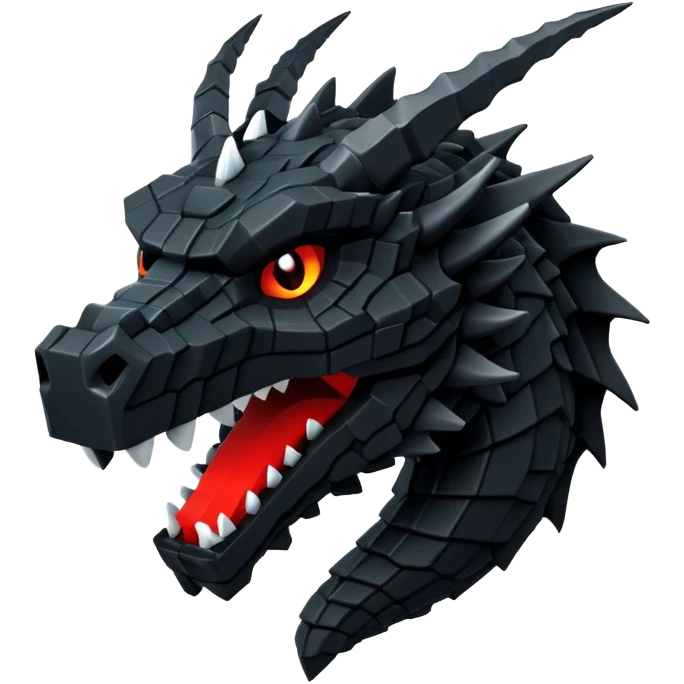 Minecraft black dragon head emoji