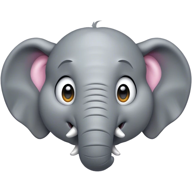 Cinematic Comical Elephant Portrait Emoji, Head tilted dramatically with an exaggeratedly amused expression, featuring a striking gray hide with whimsical wrinkles and wide, expressive eyes full of playful disbelief, Simplified yet hilariously expressive features, highly detailed, glowing with a slightly sassy glow, high shine, dramatic yet playful, stylized with an air of cheeky mischief, bright and endearing, soft glowing outline, capturing the essence of a spirited and over-the-top elephant, so meme-worthy it feels like it could trumpet its way into internet fame instantly! emoji