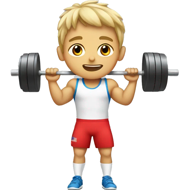 summer olympics boy weightlifting emoji