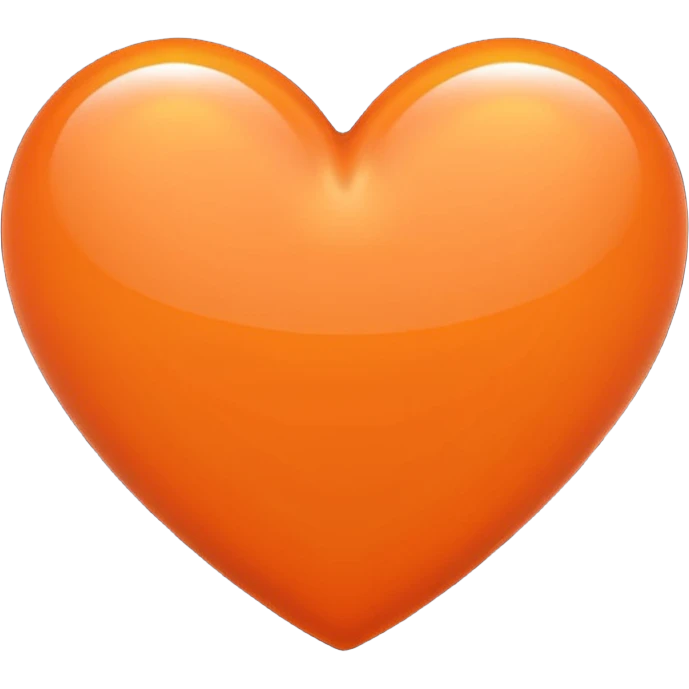 Bright orange heart emoji