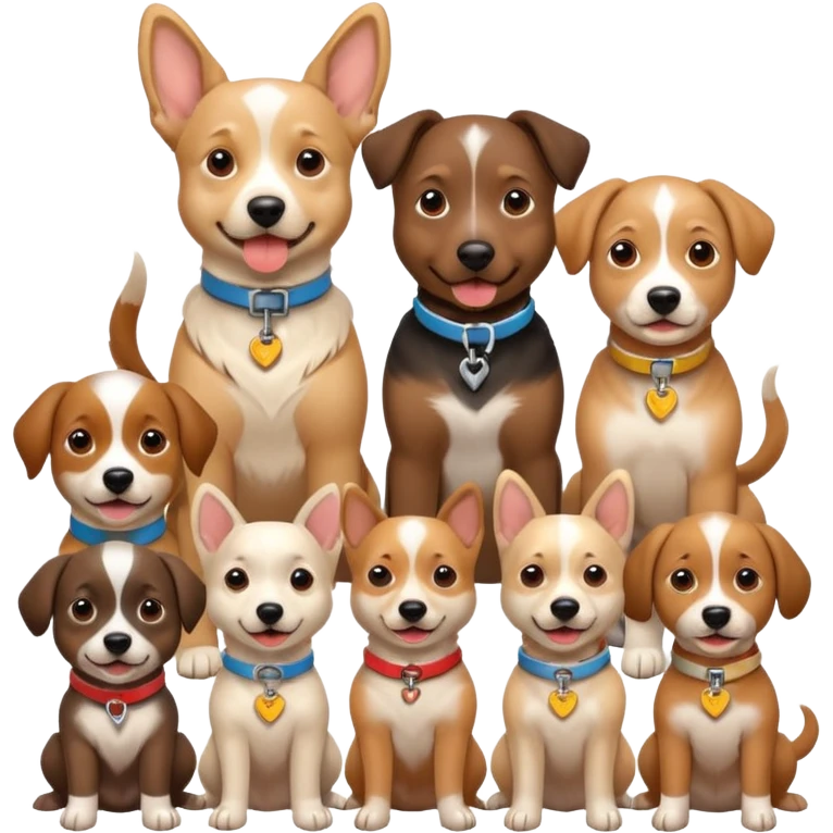 multiple dogs emoji