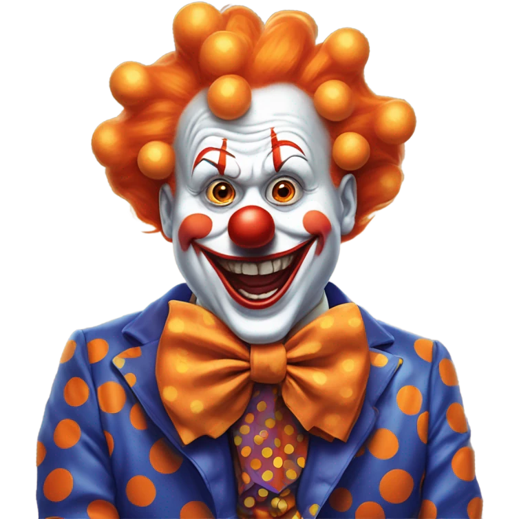 Orange clown emoji