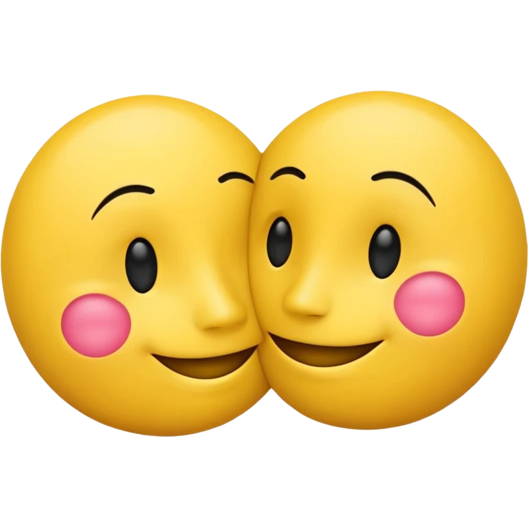 Two smileys kissing emoji