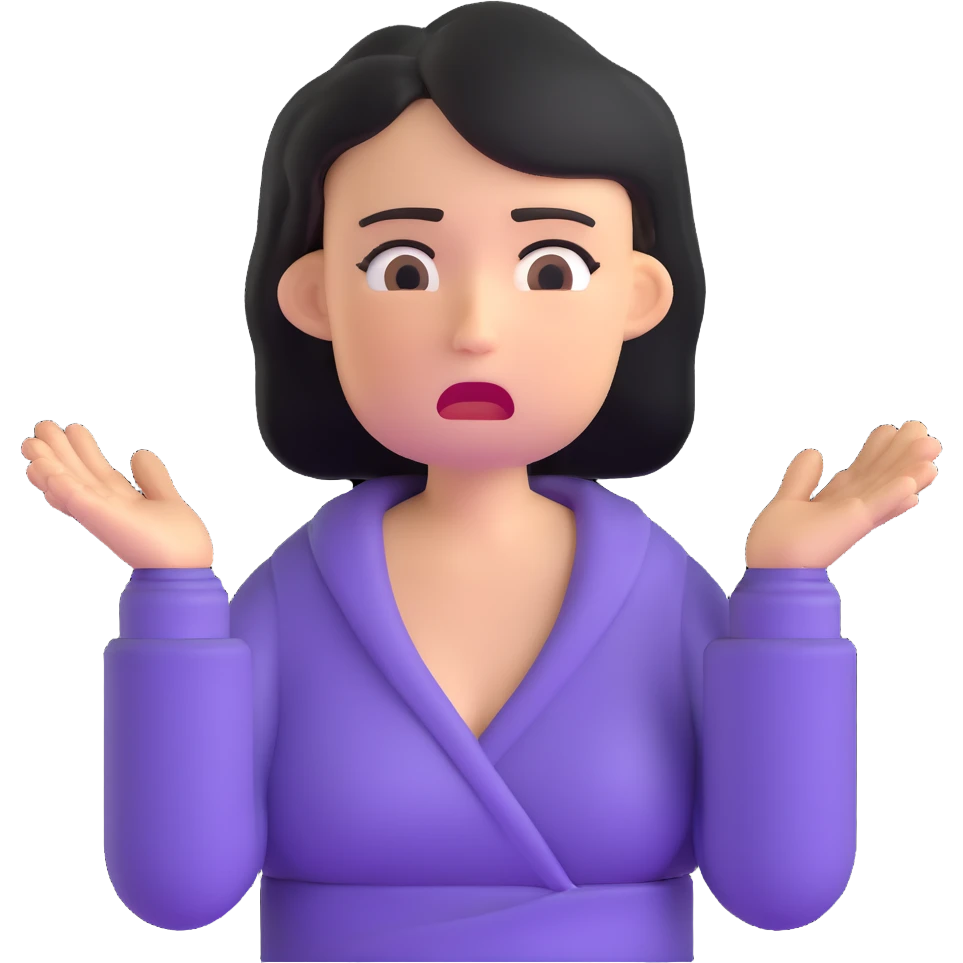 a woman looking frustrated emoji