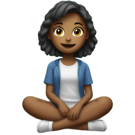 girl sitting by the window emoji