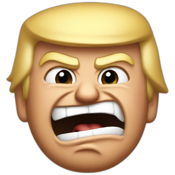 DONALD TRUMP, ANGRY SHOUTING emoji