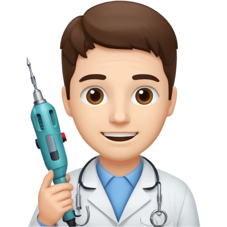 Dentist with drill emoji