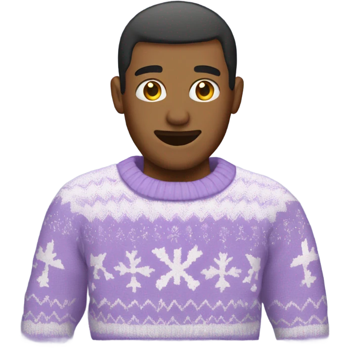 light purple Christmas sweater  emoji