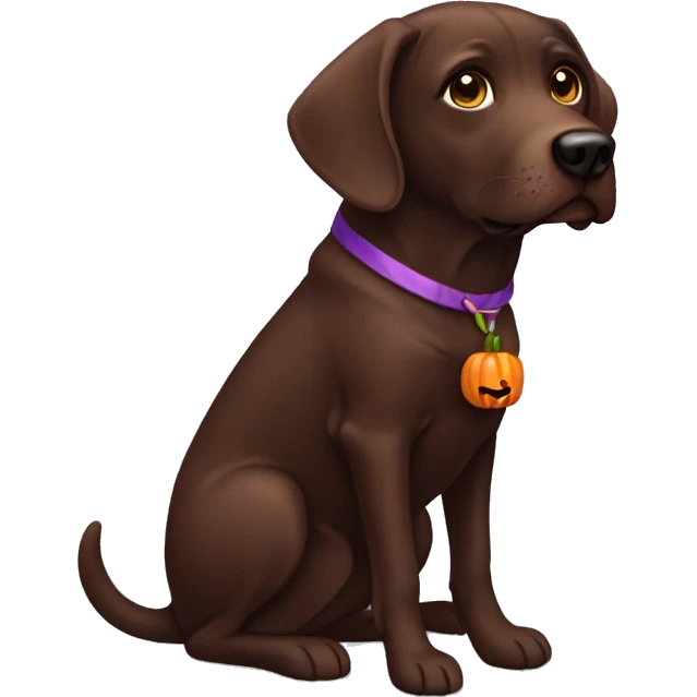 chocolate lab halloween emoji