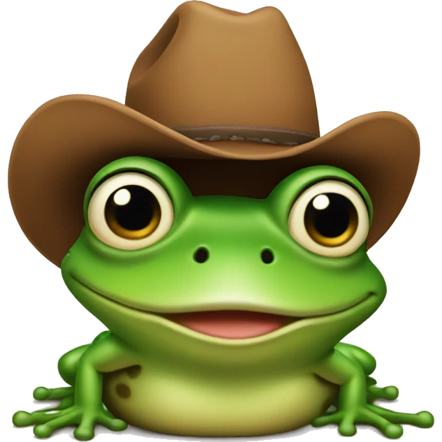frog with a cowboy hat emoji