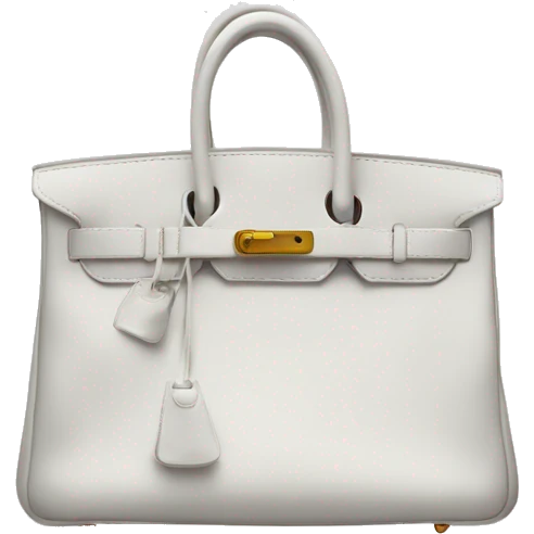 Birkin bag white emoji