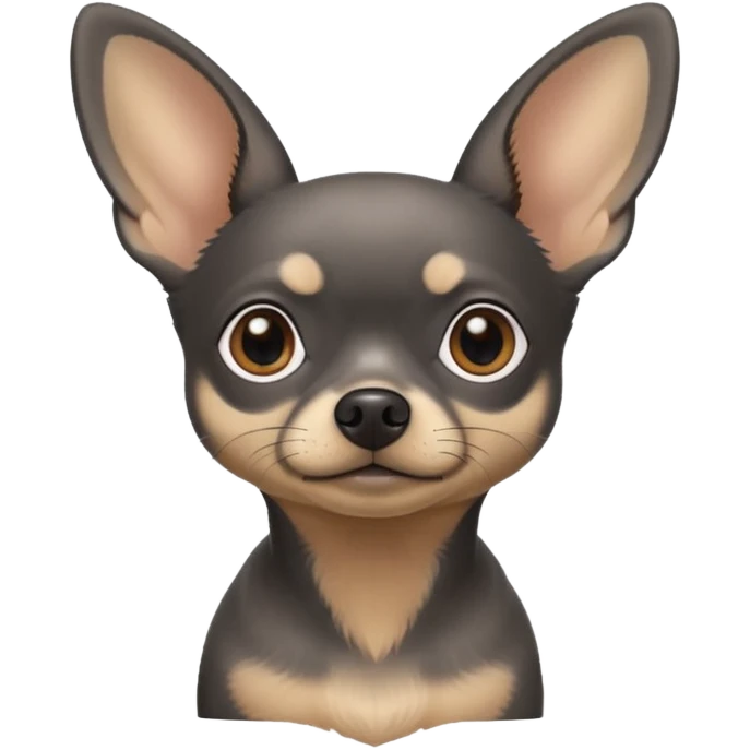 Grey-black Chihu dog emoji