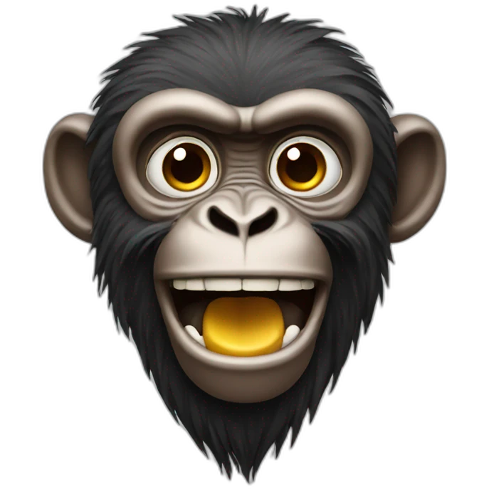Crazy monkey emoji