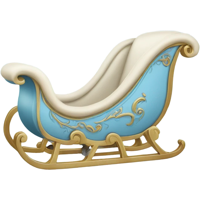 Baby blue sleigh emoji