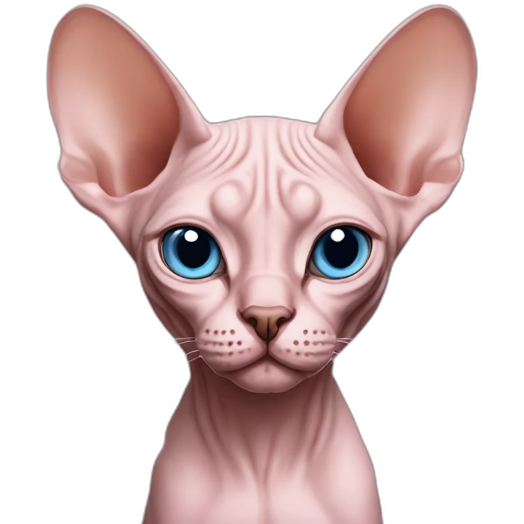Sphynx rose aux yeux bleus emoji