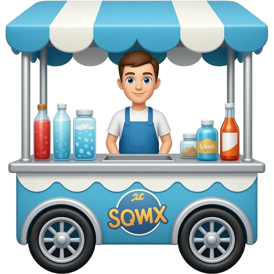 ice vendor cart without shop keeper emoji