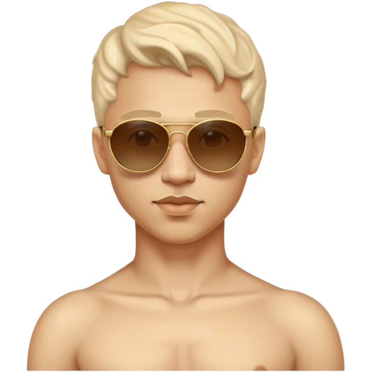 A classical nude painting from the renaissance wearing sunglasses  emoji