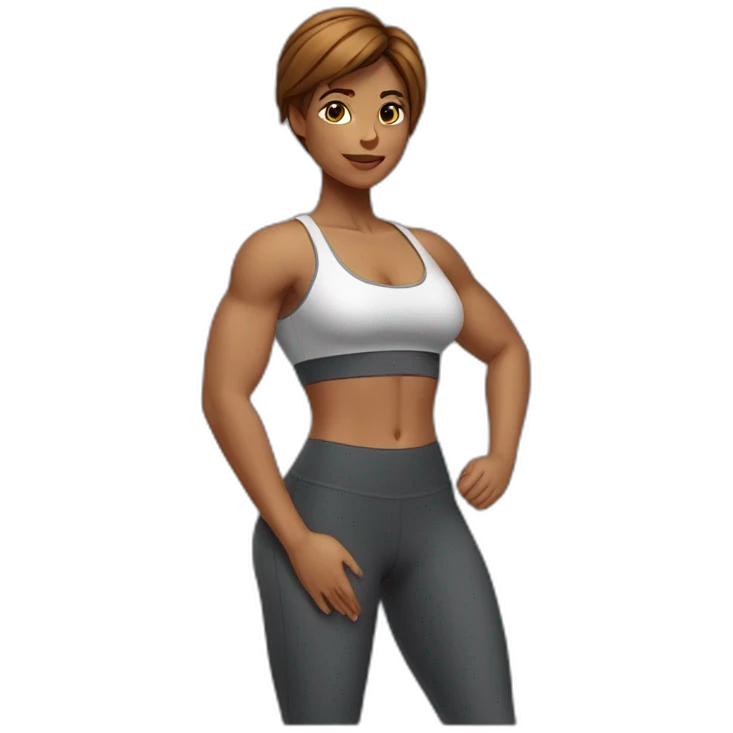 woman do musculation body emoji