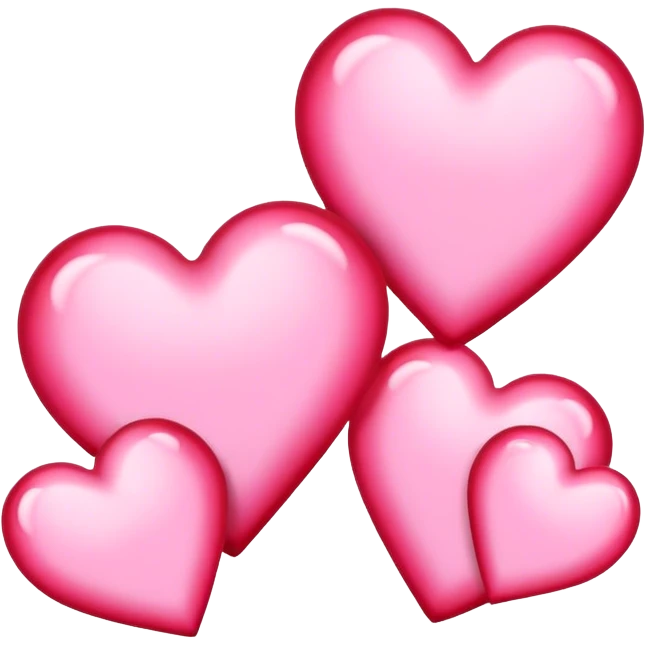 Pink hearts emoji