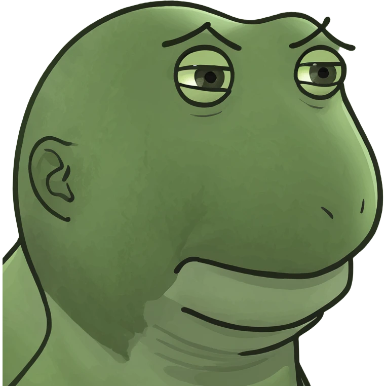 A guy with a butt chin emoji