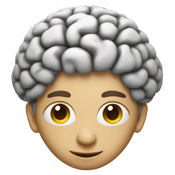 Smooth brain with no ridges emoji