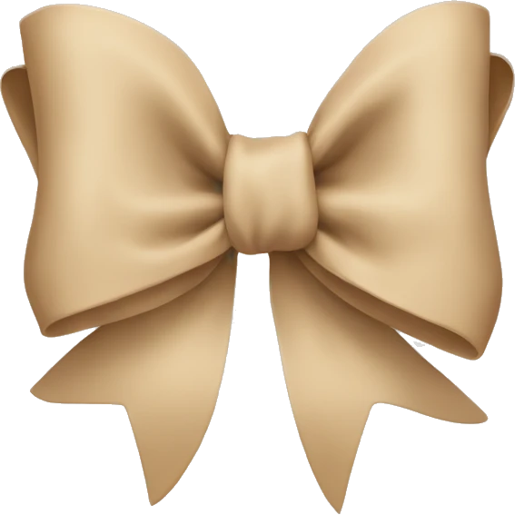 Beige coloured bow emoji